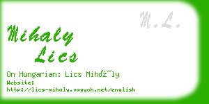 mihaly lics business card